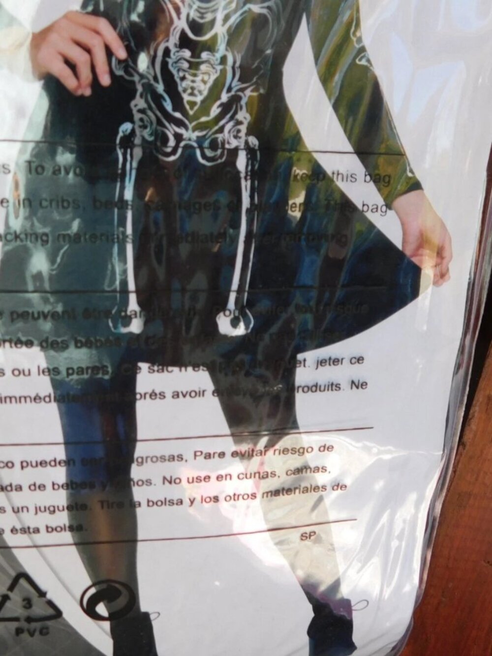 Halloween Womens Skeleton Hooded Dress RUBIES Halloween Costume Size Small - Picture 3 of 5